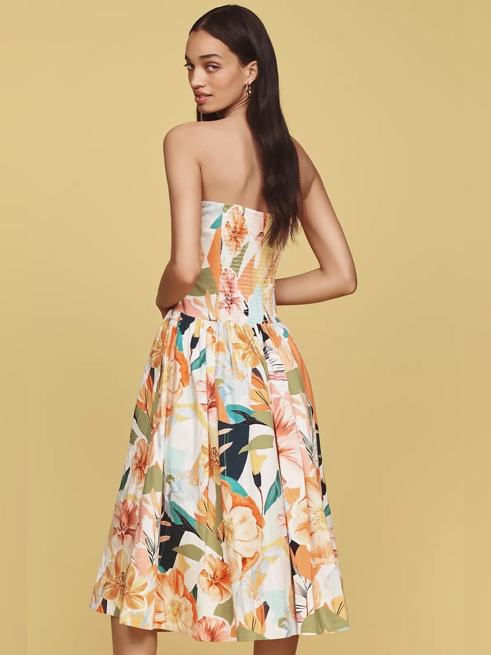 By Anthropologie Drop-Waist Midi Dress - Picture 2 of 8